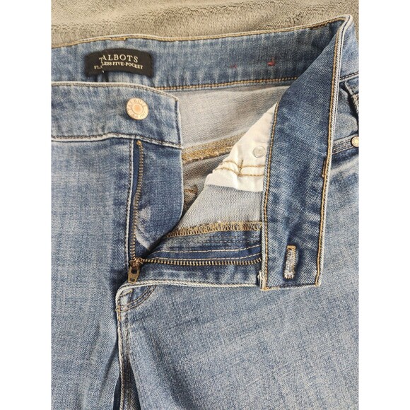 Talbots Boyfriend Jeans Womens 6 Blue Denim Stretch Straight Leg Mid Rise - Picture 3 of 12